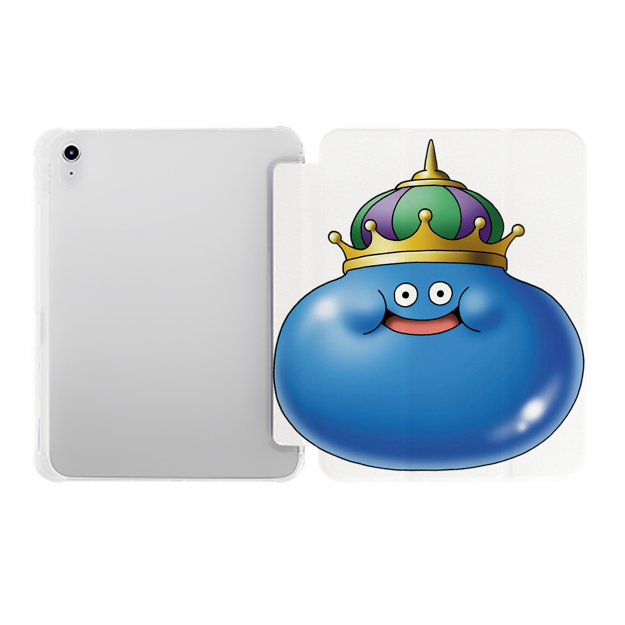 （画像用） ドラゴンクエスト Doragon Kuesuto Dragon Quest IPad ケース ペン収納付き 三つ折りスタンド PUレザー×シリコン 対応機種9.5/10.5/10.9インチ